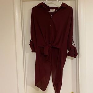 Wine Colored Blouse